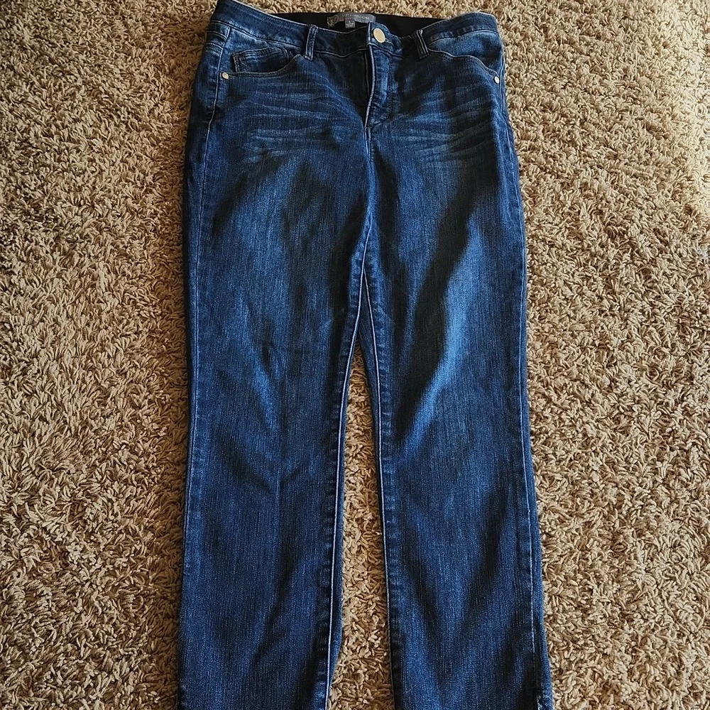 Wit And Wisdom Dark Classic Blue Denim Jeans Wimans Size 6 - Picture 9 of 12